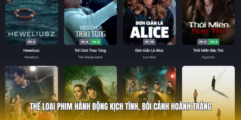 Thể loại phim hành động kịch tính, bối cảnh hoành tráng